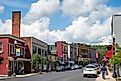 Street view of downtown Saranac Lake, New York