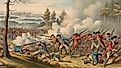 An illustration of the American Revolutionary War.