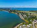 Aerial view of Adams, MA. 