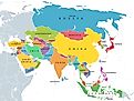 Map of Asia. Image credit: Peter Hermes Furian/Shutterstock.com