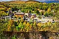 Aerial view of Jim Thorpe, Pennsylvania.
