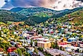 Aerial view of Park City, Utah. 