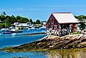 Boat House on Bailey's Island in Harpswell, Maine.