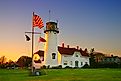 Chatham Lighthouse is a lighthouse in Chatham, Massachusetts, near the "elbow" of Cape Cod.