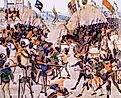 The Battle of Crecy during the Hundred Years' War.