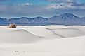 Unusual natural landscapes in White Sands National Park, New Mexico.