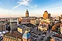 San Antonio, Texas, USA downtown city skyline in the morning.
