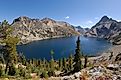 Sawtooth lake, sawtooth mountains, sawtooth wilderness, sawtooth national recreation area