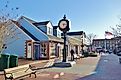 View of Washington Street Mall - a pedestrian shopping area in downtown Cape May. Editorial credit: EQRoy / Shutterstock.com