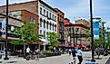 Ithaca, the home of Cornell University, has a lively downtown with shopping and restaurants. Editorial credit: Spiroview Inc / Shutterstock.com