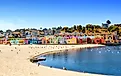 Colorful buildings in Capitola, California.