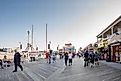View of the boardwalk in Ocean City, Maryland. Editorial credit: eurobanks / Shutterstock.com
