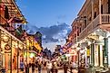 Visitors in the French Quarter in New Orleans. Editorial credit: travelview / Shutterstock.com