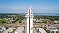 Scenic view from a top the Florida Citrus Tower in Clermont, Florida. Editorial credit: Noah Densmore / Shutterstock.com