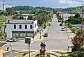 Downtown street in Hannibal, Missouri.