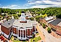Aerial view of Tennessee's oldest town, Jonesborough.