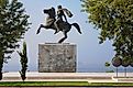 The monument to Alexander the Great in Thessaloniki, Greece