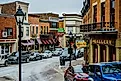 Downtown of Galena Illinois , with Christmas decorations