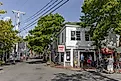 Street view in Edgartown, Massachusetts.
