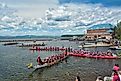 Dragon boat races on Lake Champlain in Burlington, Vermont. Robophoto1 / Shutterstock.com