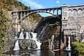 croton dam waterfall new york state reservoir bridge walkway