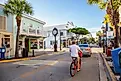 Key West, Florida, United States: Street view of the Main Strip in the Downtown City where all the bars are located.