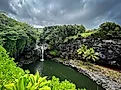 Waterfall in Haleakala National Park Hawaii