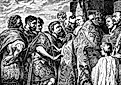 Archbishop Ambrose Refuses to Admit Theodosius into Milan Cathedral