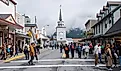 View of the historic Main Street in Sitka, Alaska. Editorial credit: Jeff Whyte / Shutterstock.com.