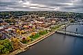 Aerial view of Stillwater, Minnesota.