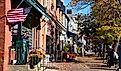 A charming sidewalk scene in Cold Spring, New York, on a crisp fall day. Image credit: Joe Tabacca / Shutterstock.com