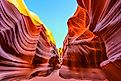 Antelope Canyon in Arizona is one of the most famous slot canyons in the world.