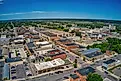 Aerial View of the German Inspired New Ulm, Minnesota