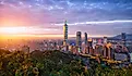 Skyline of Taipei in Taiwan.