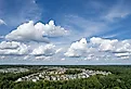Overhead view of community in Fort Mill, South Carolina.