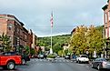 COOPERSTOWN, NEW YORK - SEPT 28, 2018: Main Street in the upstate town and home of the National Baseball Hall of Fame.