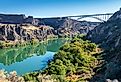 Perrine Bridge over Snake River at Twin Falls, Idaho.