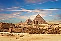 The Sphinx and the Pyramids of Egypt.