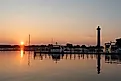 Put-in-Bay Harbor at Sunrise. Credit: Bryan Huber/ Shutterstock.com