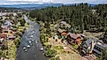Aerial view of Truckee, California.