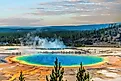 Grand Prismatic Spring at Yellowstone National Park. 