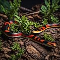 The Eastern Coral Snake (Micrurus fulvius) is a venomous snake found in the southeastern United States.