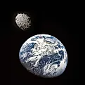 Asteroid close to Earth. Image Credits: Clavivs via Shutterstock