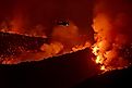 The Palisades Fire burns across the Santa Monica Mountains, in the Mandeville Canyon. 