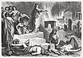 Nero looks at the burning Rome.