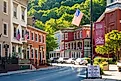 View of the historic town of Jim Thorpe, Pennsylvania