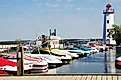 Dock at Sylvan Lake, Alberta, Canada