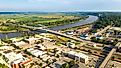 Aerial view of Atchison, Kansas.