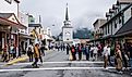 Historic Main Street in Sitka, Alaska.