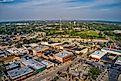 Aerial view of Crystal Lake, Illinois.